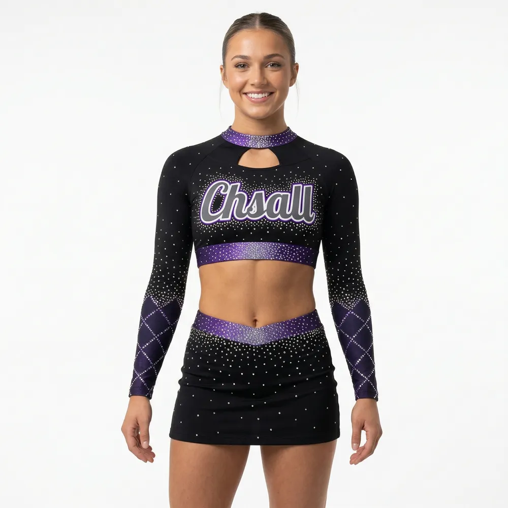 Cheerleading Uniform Color Logo Cheer Team Training Match Game Day Performance Costumes for School College – photo 3