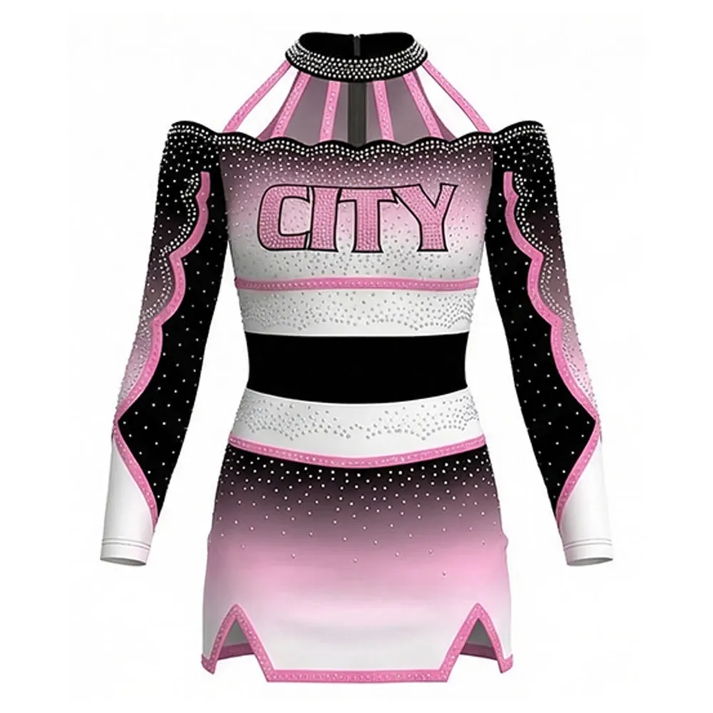 Sublimated All-Star Cheerleading Uniforms Practice Wear All-Star Rhinestone Sets Cheerleading All-Sta – photo 2