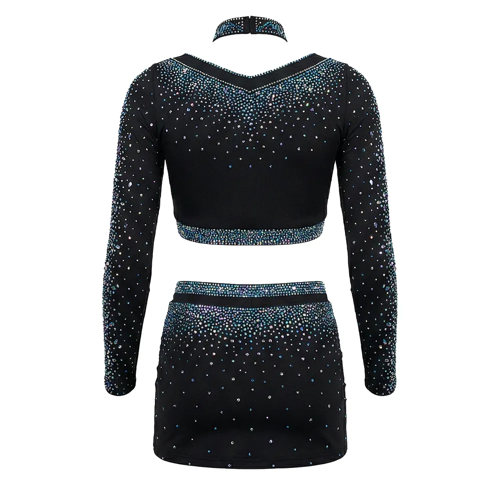 High School Cheerleading Uniform Lightweight Soft Fabric High Elasticity Great for Competition – photo 2