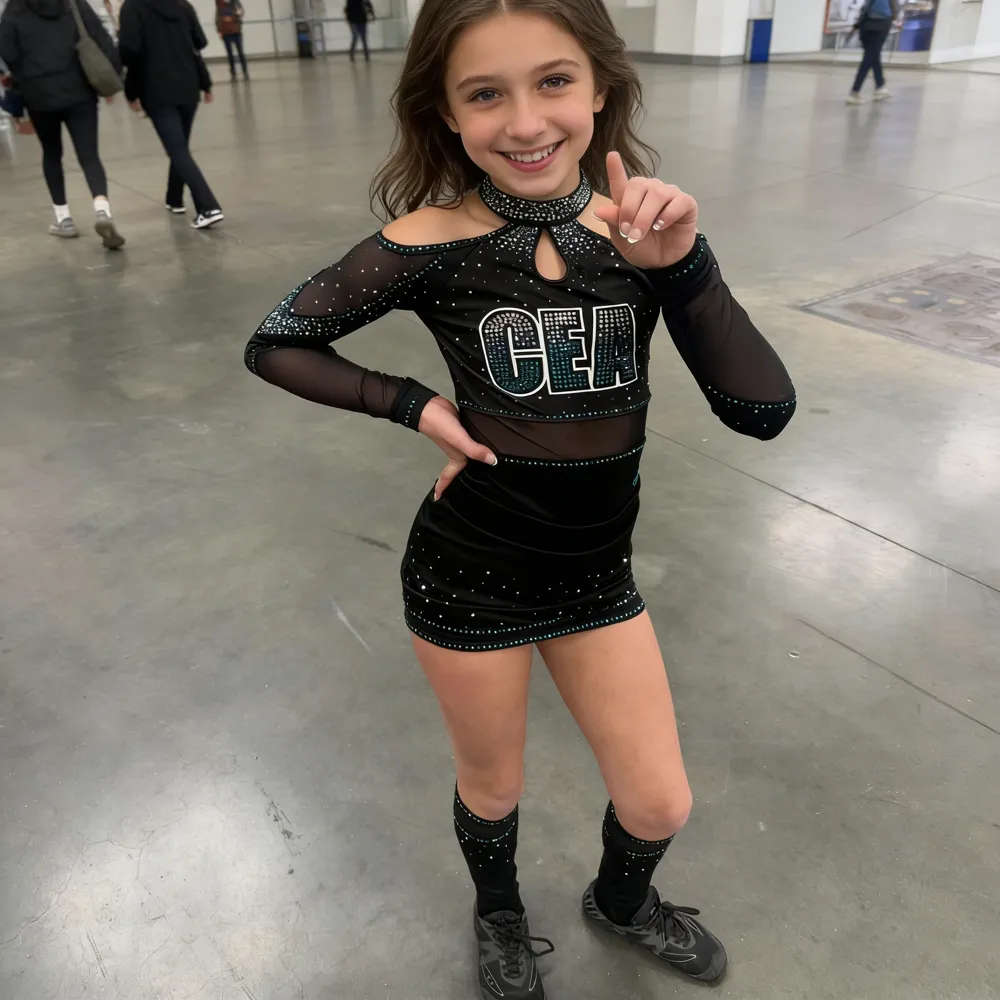 CheerLeading Uniform Breathable Stretch Fabric Quick Dry Lightweight Cheerleading Uniforms For Competition Performance – photo 2