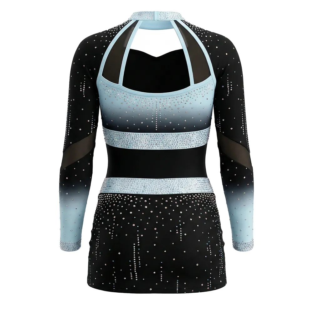 Customizable Girls Cheerleading Uniforms Logo Polyester/Spandex Rhinestone Accents for Team Competitions Performances – photo 2