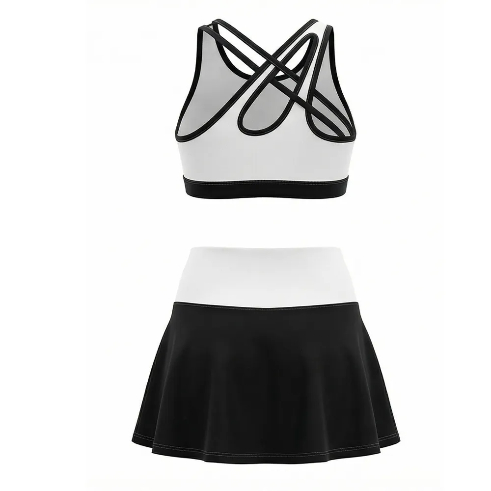 All Star Cheerleading Practice Uniform Bling Rhinestone Sleeveless Cheer Outfit Cheer Apparel for Youth Cheer Competition – photo 4