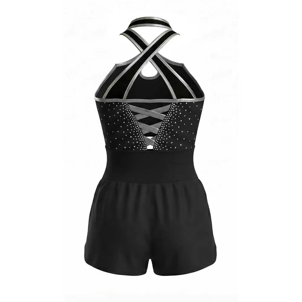 Direct Customizable Cheerleading Uniform Rhinestone Shorts Cheer Wear Teams High Stretch Competition Practice – photo 4