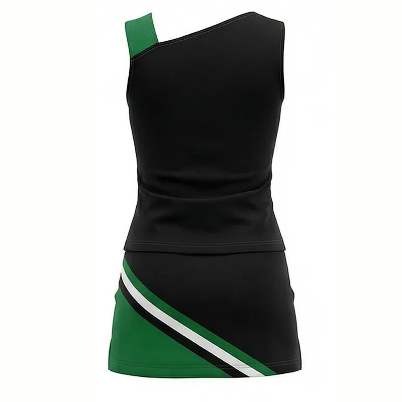 Varsity Green Black Cheerleading Dress with Bold CHSALL Lettering for School Spirit Performances – photo 4