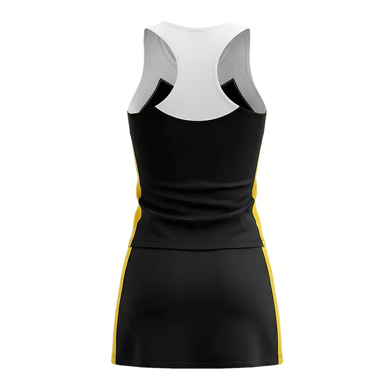High School Black Gold Cheerleading Uniform CHSALL Logo for Football Spirit Team Performances – photo 4