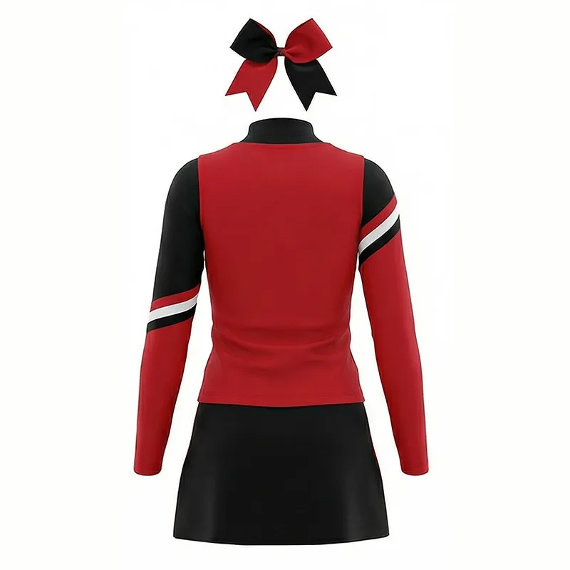 Red Black Cheerleading Uniform CHSALL Logo for School Game Day Performances – photo 4