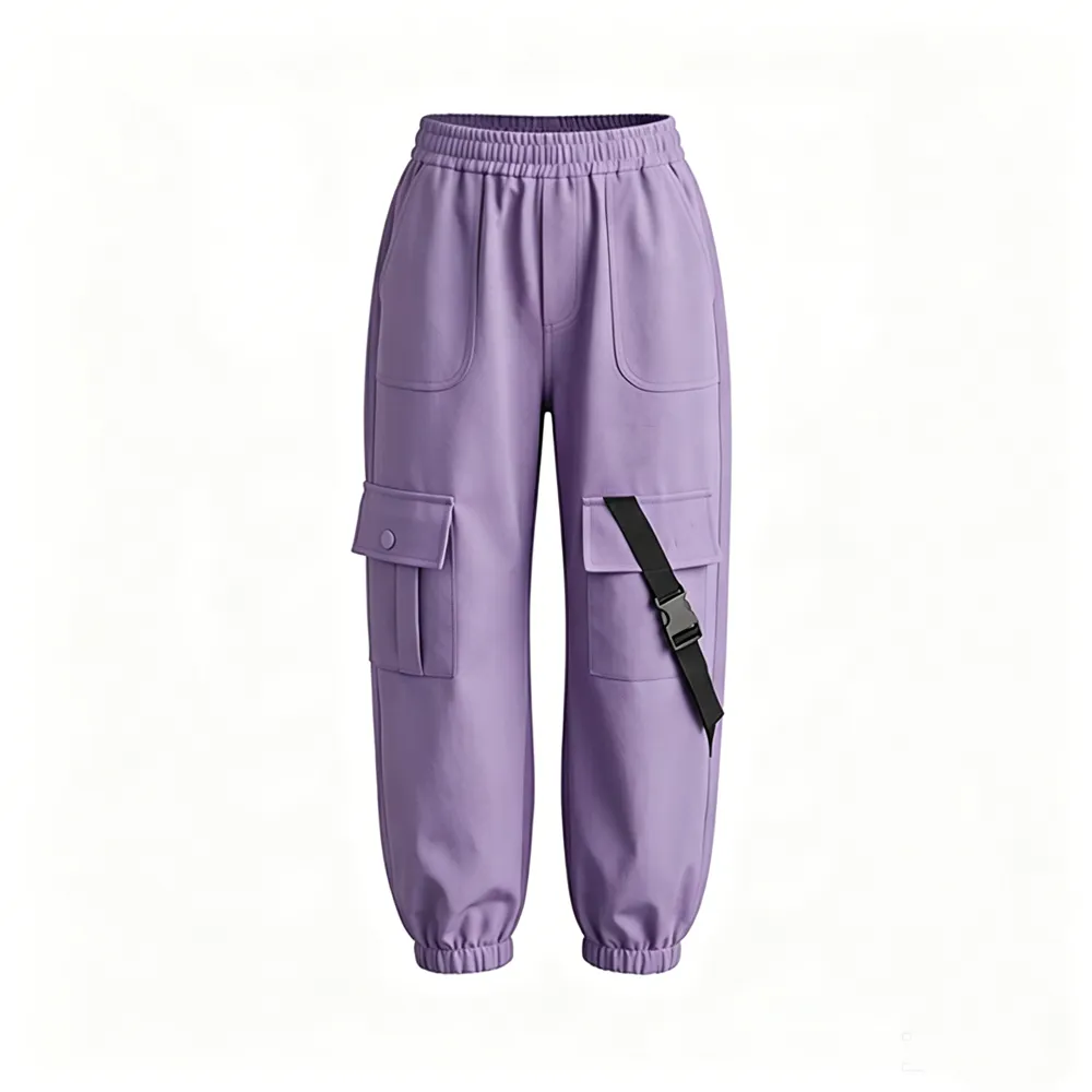 Kids Superhero Print Neon Color Cargo Pants Hip Hop Dance Outfit with Elastic Waist for Stage Performance – photo 3