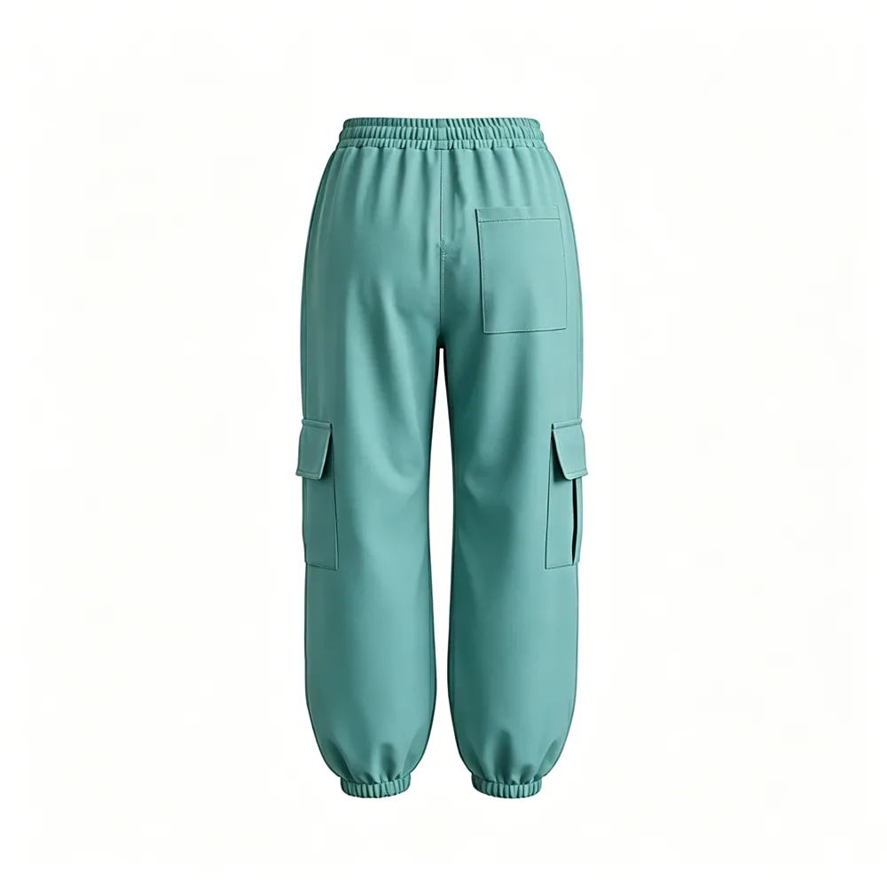 Children Neon Color Loose Fit Cargo Pants with Elastic Waist for Hip Hop Dance & Stage Show – photo 4