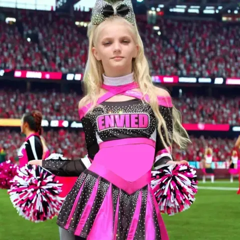 2025 New Girls Cheerleading Uniform Sets College School Customizable Comfortable Sublimation
