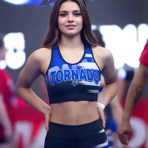 Girls Children's Cheerleading Uniform Sets for Event Performances-Spandex/Polyester Material Digital Print