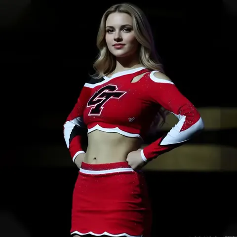 Women's Cheer Uniform Sets Logo Ab Rhinestones Youth Cheerleading Uniform Spandex/Polyester Competition