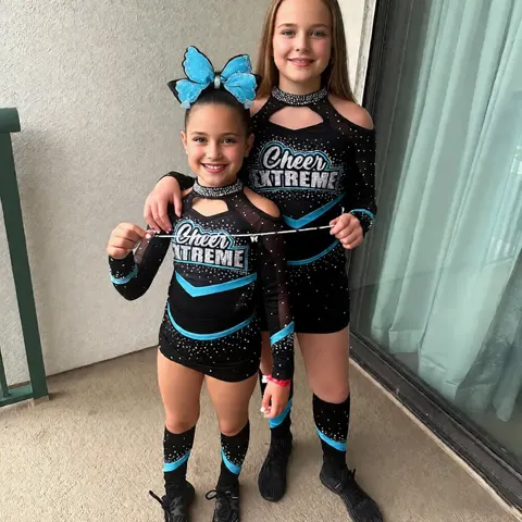 Cheerleading Uniforms Youth Cheer Set Spandex Polyester 240gsm Practice Wear Sizes XS-3XL