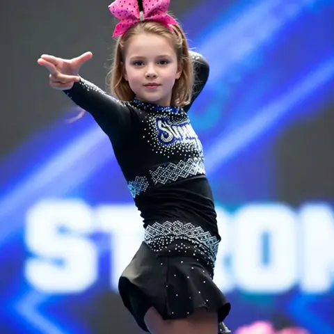 Girls' Cheerleading Uniforms Cheerleading Uniform With Rhinestones for Girls Cheerleading Clothes