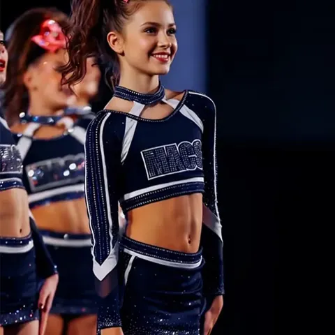 Cheerleading Uniform Plus Size Available Breathable Cheer Squad Game Day Athletic Performance Costumes