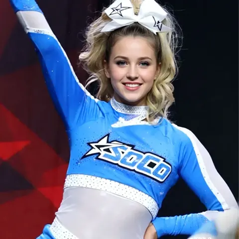 Girls Cheerleading Uniform Sleeveless Rhinestone High Neck Performance Cheer Outfit with Skirt
