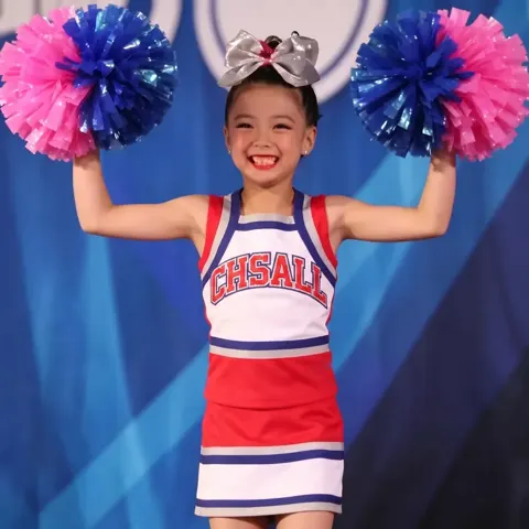Timeless Cheer Uniform Sleeveless Jersey Style with Striped Skirt for Spirit Events High School Football Games