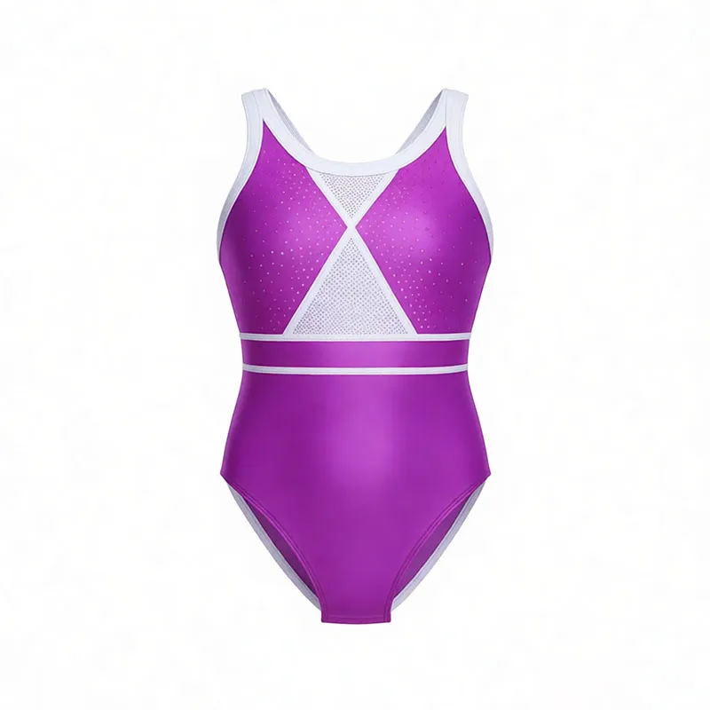 Girls' Sleeveless Gymnastics Dance Leotard High-Performance Printed Spandex Children Gymnastic Practice Wear