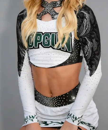 Adults Sublimated WomenCheerleading Uniform Sets Rhinestone Logo Practice Fitness Sports Performance Wear