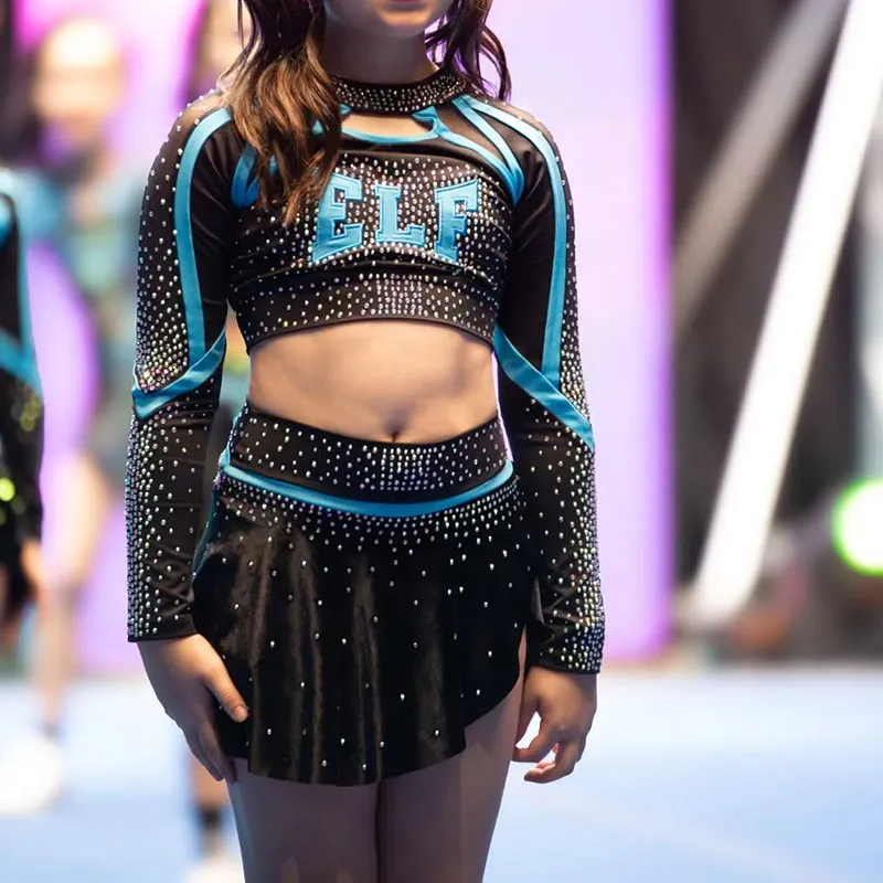 Cheerleading Uniform Sets Made All Star Cheerleader Outfits Ab Rhinestones