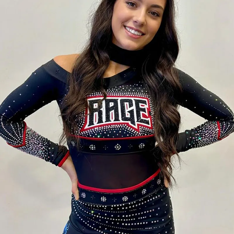 Low Price Cheerleading Practice Uniforms Sublimation Sleeveless Cheer Training Uniform Change Logo and Color