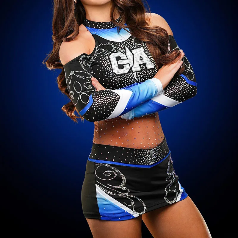 Cheerleading Uniform Sets Youth Sideline Competition Cheer Outfit Spandex/Polyester Fast Delivery