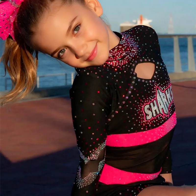 New Arrivals Cheerleading Warmup Tracksuit Rhinestone Cheer Practice Cheer Warm Ups Training Wear