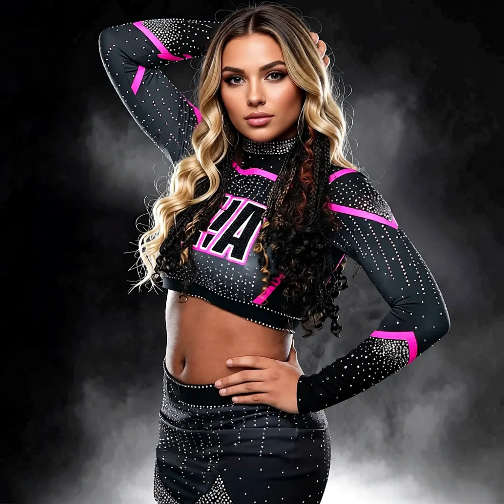 Women Cheer Dance Team Uniforms Cheerleader Costume Competition Cheerleading Uniforms for Dance Performance
